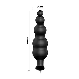 Анальна пробка - Pretty Love Special Anal Stimulation Butt Plug Black - мініатюра 2