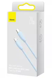 Кабель Baseus Jelly Liquid Silica Gel Fast Charging Cable Type-C to Lightning 20W 2m CAGD020103 Blue - мініатюра 4