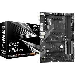 ASRock B450 PRO4 R2.0 (AM4/B450, 4*DDR4, PCIex16, DP, HDMI, VGA, 6xSATAІІІ, M.2,GLan, 8ch, ATX) - мініатюра 5