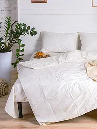 Комплект постільної білизни Ecotton двоспальний 180х215 см білий з орнаментом (20-0709 White) (18760) - мініатюра 5