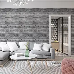Самоклеюча декоративна 3D панель 3D Loft під дерево кольору зебри в рулоні 2800x700x3мм - мініатюра 4