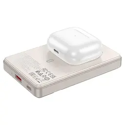 Зовнішній акумулятор магнітний Hoco Q18 Tourer 10000mAh білий - мініатюра 3