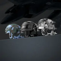 Ігровий контролер BASEUS Level 3 Helmet PUBG Gadget GA03 білий камуфляж - мініатюра 2