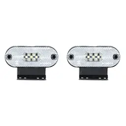 Габарит LED овальний 110х40 мм / 12/24V / 3 діоди / Білий 2 шт. (FR 181 К 471)