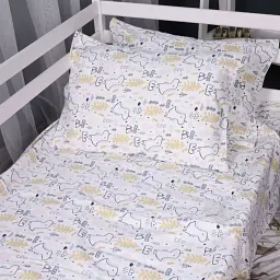 Простирадло MirSon Dino 011 на гумці фланель 80x190 см (2200009655005)