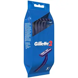 Бритва Gillette 2 одноразова 5 шт. (3014260282684/3014260287030) - мініатюра 2