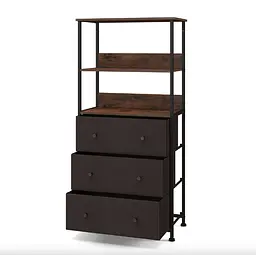Стелаж Costway Skiff із текстильними ящиками в стилі Loft - мініатюра 2
