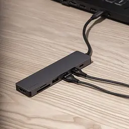 USB-Хаб Proove Type-C-Хаб Iron Link 6 in 1 (2*USB3.0 + SD/TF + RJ45 + HDMI) silver (HBI700010004) - мініатюра 5