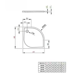 Душовий піддон Radaway Delos A 85x85 SDA8585-01 - мініатюра 5