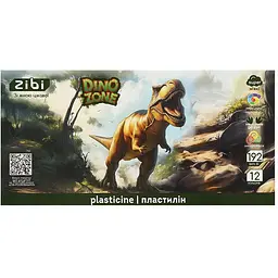 Пластилін ZiBi Dino Kids Line 12 кольорів 192 г (ZB6279)