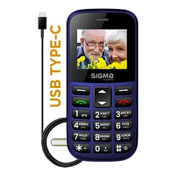 Мобільний телефон Sigma Comfort 50 EASY TYPE-C Blue (4827798585238) - мініатюра 2