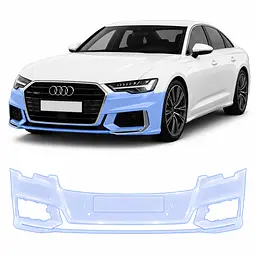Антигравійна захисна бронеплівка за лекалами для Audi A6 C8 2018-2022 - передній бампер