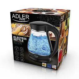 Електрочайник скляний Adler AD 1274 black 1,7 літр - мініатюра 7