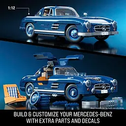 Преміум машинка-конструктор Hot Wheels Mattel Brick Shop Mercedez-Benz 300 SL (HWW25) - мініатюра 4