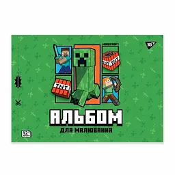 Альбом для малюв. на скобі 12/100 А4 з перфор. Minecraft Boom №130593/Yes/