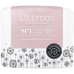 Підгузки Lillydoo 1 2–5 кг 24 шт (Lillydoo1-24)