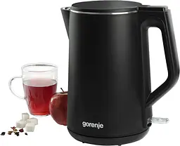Електрочайник Gorenje 1 5 л 2 200 Вт корпус- нержав. Strix матовий чорний kuh0015405 - мініатюра 6