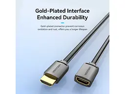 Кабель Vention HDMI Cable for Structure Cabling Engineering HDMI v2.0 8м Black (AAMBK) - мініатюра 8