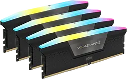 Оперативна пам'ять Corsair 96GB (4x24GB) DDR5 6000MHz Vengeance RGB Black (CMH96GX5M4B6000C30)