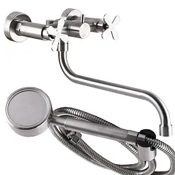 Змішувач для ванни Globus Lux Dukat-8 SD8-208L 000024969 Нержавіюча сталь