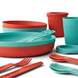 Набір посуду Sea to Summit Passage Dinnerware Set, 2P, 14 Piece Зелений-Помаранчевий - мініатюра 2