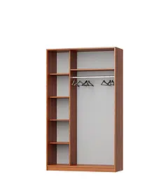 Шафа-купе дводверна MebelStar Стандарт AL ДСП/Дзеркало 120x60x210 см Дуб тахо (MBS-3470) - мініатюра 2