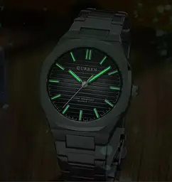 Годинник наручний Curren 8456 Silver Black Silver (18694) - мініатюра 7
