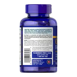 Омега-3 Puritans Pride Double Strength Fish Oil 1200 мг / 600 мг 90 sgels - мініатюра 3