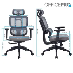 Офісне крісло OfficePro Skyline OC580-B-DG-DG (OC580-B-DG-DG) - мініатюра 15