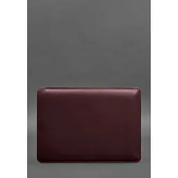 Шкіряний чохол для BlankNote Crazy Horse MacBook 14 дюймів Бордовий - мініатюра 2