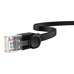 Кабель RJ45 Baseus High Speed CAT6 Gigabit Ethernet Cable (Flat Cable) 20m B00133205111-01 Black - мініатюра 4