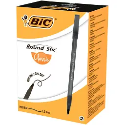 Ручка масляна Bic Round Stic, чорна (bc9205681) - мініатюра 2