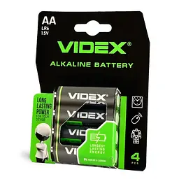 Батарейка Videx LR06 (AA) box 4шт (40/720) (1894)