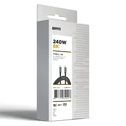 Дата кабель USB-C to USB-C 1.0m USB4 40Gbps 240W 8K60Hz black Armorstandart (ARM81921) - мініатюра 8