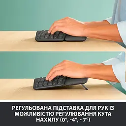 Клавіатура бездротова Logitech Ergo K860 Bluetooth/Wireless UA чорна - мініатюра 3