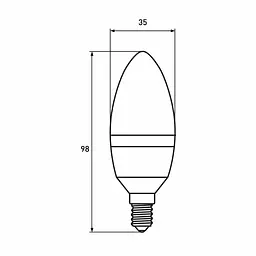 Лампочка Eurolamp LED CL 6W 620 Lm E14 3000K deco 2шт (MLP-LED-CL-06143(Amber)) - мініатюра 3