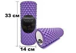 Масажний ролик Grid Roller Light 33 см Фіолетовий EasyFit fit0024913