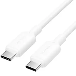 Кабель USB 2.0 Type-C M-M, 1.0 м 60W Білий Nickel-Plated Vention