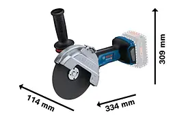 Шліфмашина кутова акумуляторна Professional GWS 182P 125мм 18В Bosch teh0025420 - мініатюра 4