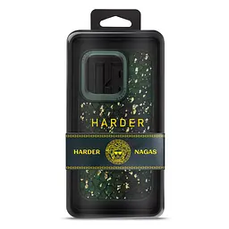 Кожаный чехол для Apple iPhone 15 Pro, Harder Nagas, зеленый, термополиуретан ТПУ + экокожа с имитацией кожи Наги, панель, защита корпуса, противоударный, микрофибра, рамка вокруг камеры, защита всего корпуса, (ARM76738) - мініатюра 3