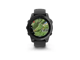 Смарт-годинник Garmin Fenix E 47mm AMOLED Slate Gray Steel with Black Silicone Band (010-03025-03/01) - мініатюра 4