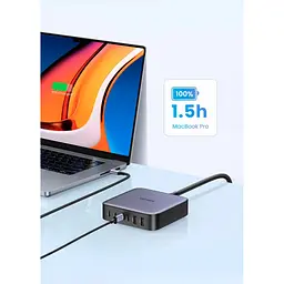 Зарядний пристрій Ugreen 6xUSB 200 Вт (4xUSB-C + 2xUSB-A) GaN CD271 (40914) - мініатюра 6