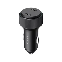 Автомобільний зарядний пристрій HAVIT HV-CC2014 60W 2xUSB-C Black HAVIT (28127-000)