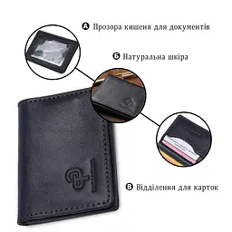 Шкіряна обкладинка для прав Grande Pelle 11539 синій - мініатюра 4