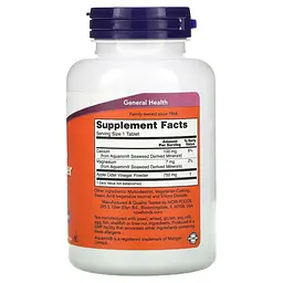 Яблочный уксус NOW Apple Cider Vinegar 750 mg, 180 таблеток - мініатюра 2