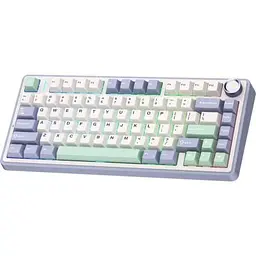 Клавіатура Aula F75 Gasket Greywood V3 switch Hot-Swap PBT Wireless/Bluetooth/USB White (6948391208640) - мініатюра 3