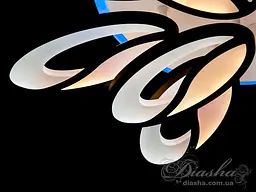 Люстра стельова LED Diasha 8090/8+4BK, 190W, 4100K, чорний метал, сучасний стиль для дому - мініатюра 5