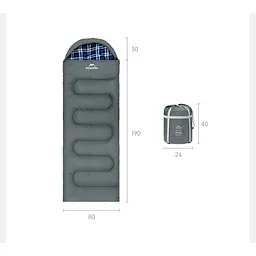 Спальний мішок з капюшоном Naturehike Clear Sky HL500 CNK2450WS042, сірий - мініатюра 11
