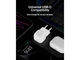 Мережевий зарядний пристрій Belkin BoostCharge Compact PD 20 W White (WCA009KQWH) - мініатюра 5