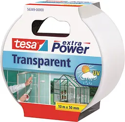 Стрічка ремонтна Tesa прозора водонепроникна РЕ extraPower 10 м х 50 мм